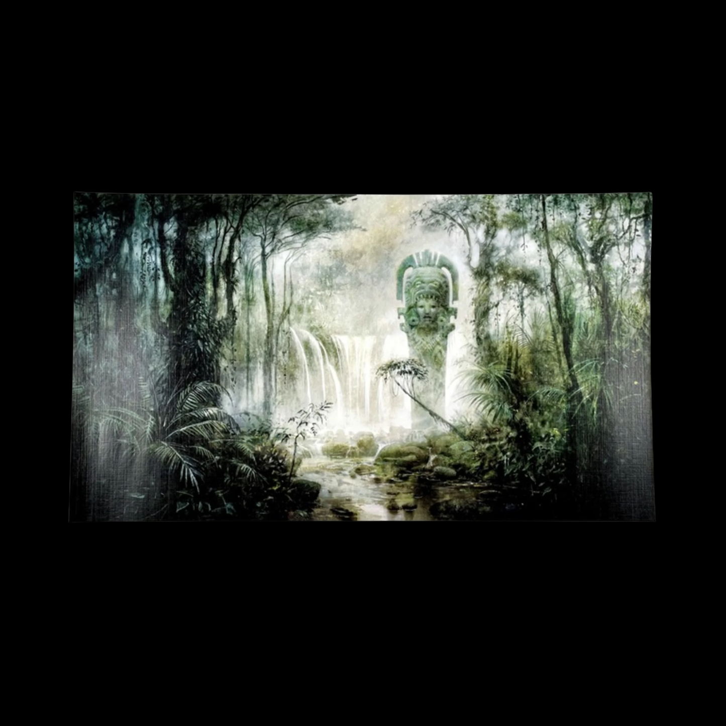 MTG Magic The Gathering Authentic Limited Playmat Signed - Misty Rainforest
