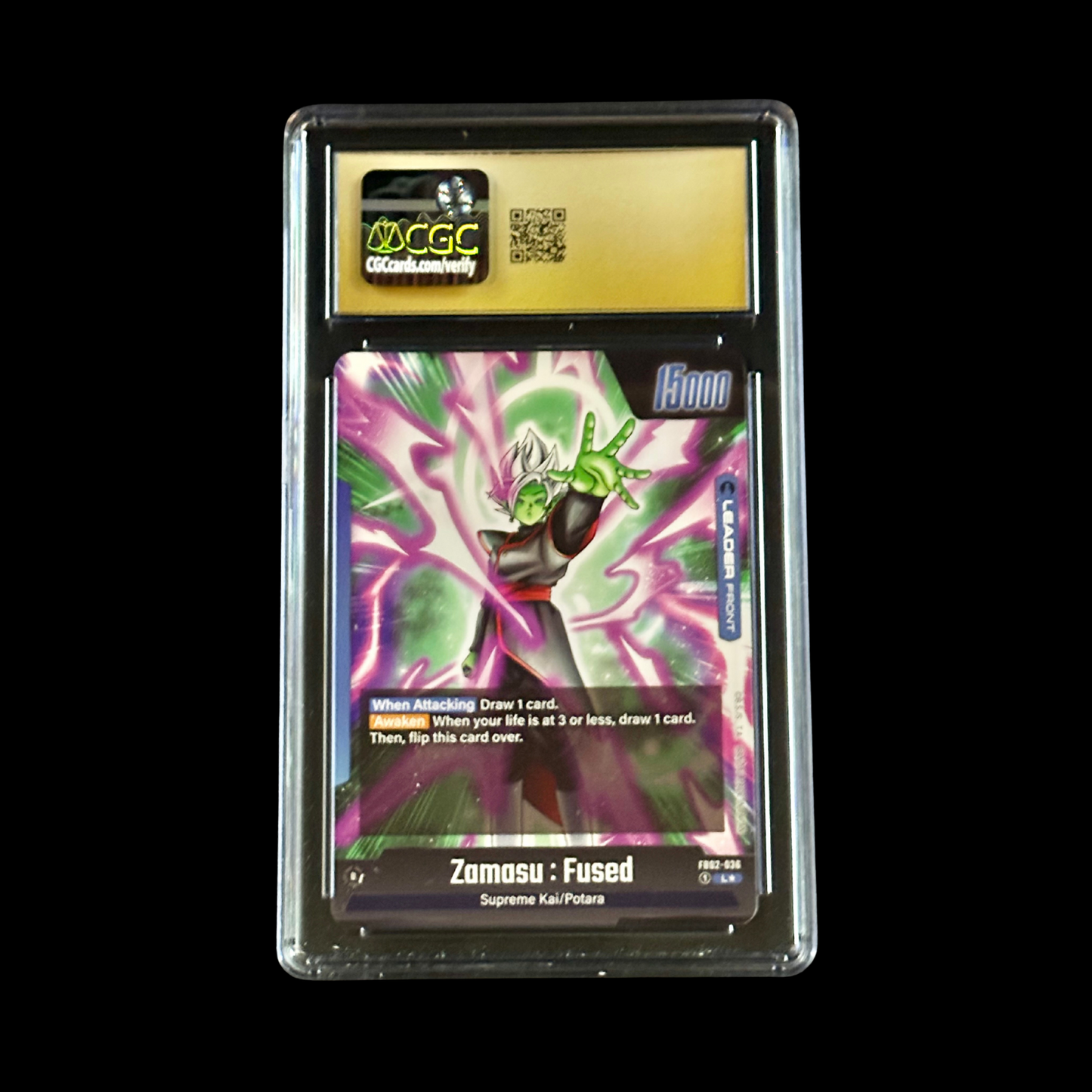 Dragon Ball Super Fusion World Slab Zamasu : Fused FB02-036 CGC Pristine 10 2024