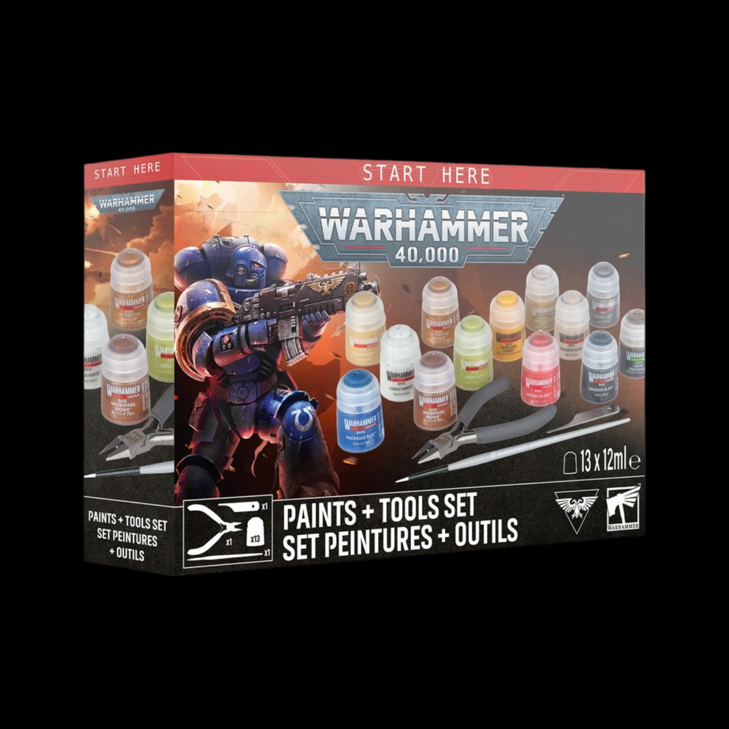 Warhammer 40K Paint + Tools Set