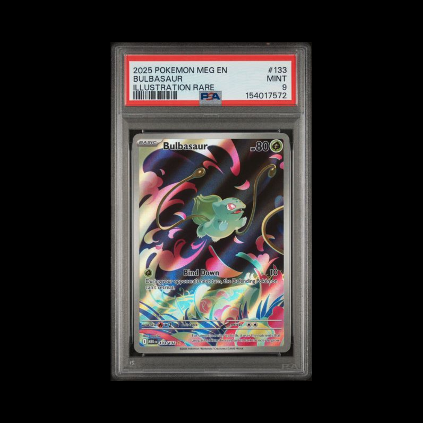 Pokemon Slab Bulbasaur 133 PSA 9 Mint 2025