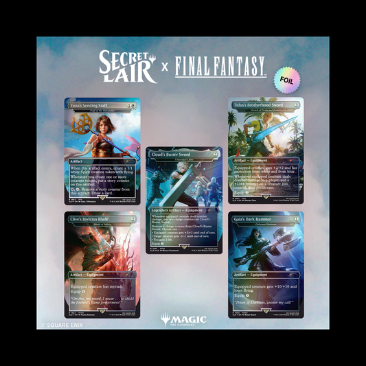 MTG Magic The Gathering Secret Lair Final Fantasy : Weapons Rainbow Foil JPN Sealed