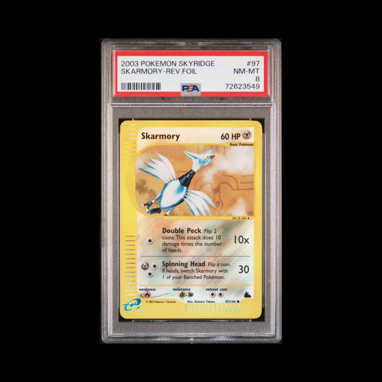 Pokemon Slab Skarmory 97 Reverse Holo PSA 8 Near Mint 2003