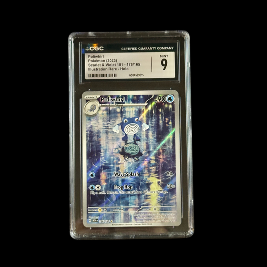 Pokemon Slab Poliwhirl 176/165 CGC 9 Mint 2023