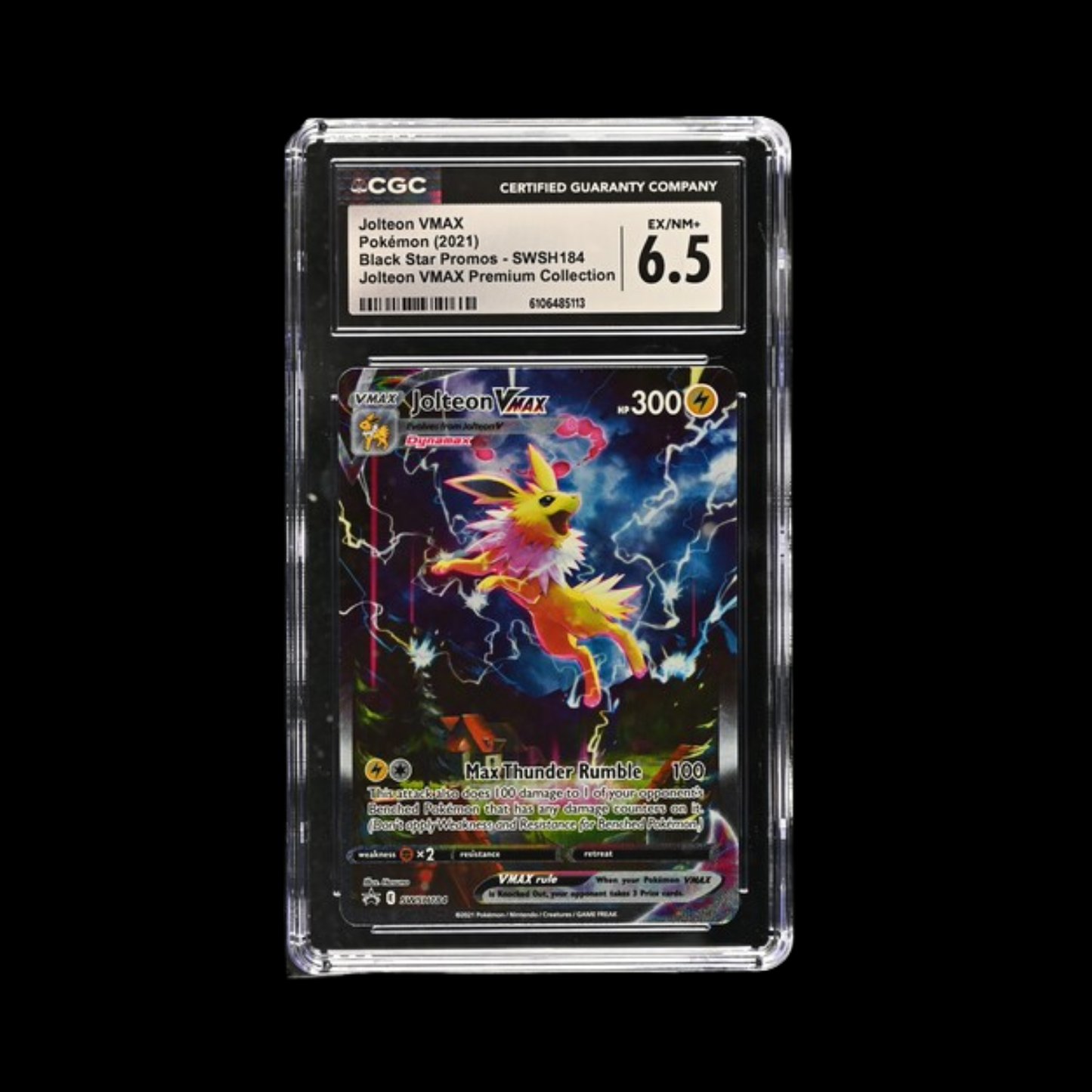 Pokemon Slab Jolteon 184 2021 CGC 6.5 Ex/Nm+