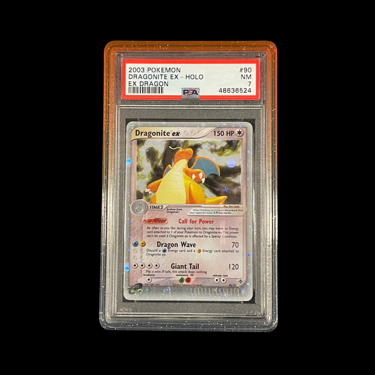 Pokemon Slab Dragonite EX 90 Holo PSA 7 NM 2003