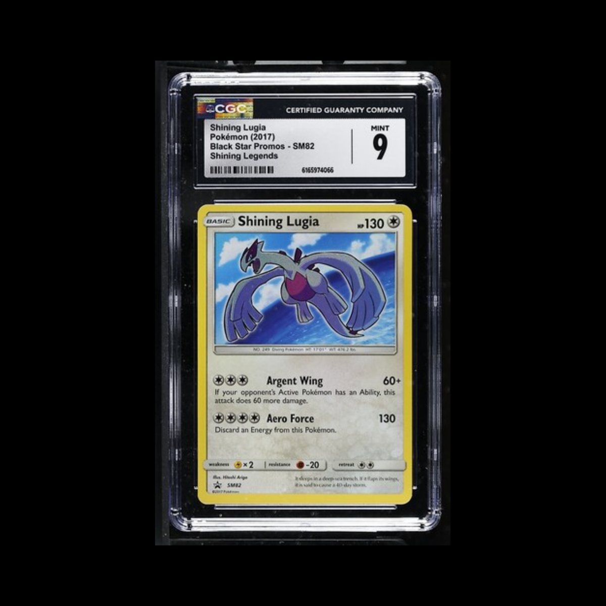 Pokemon Slab Shining Lugia SM82 CGC 9 Mint 2017