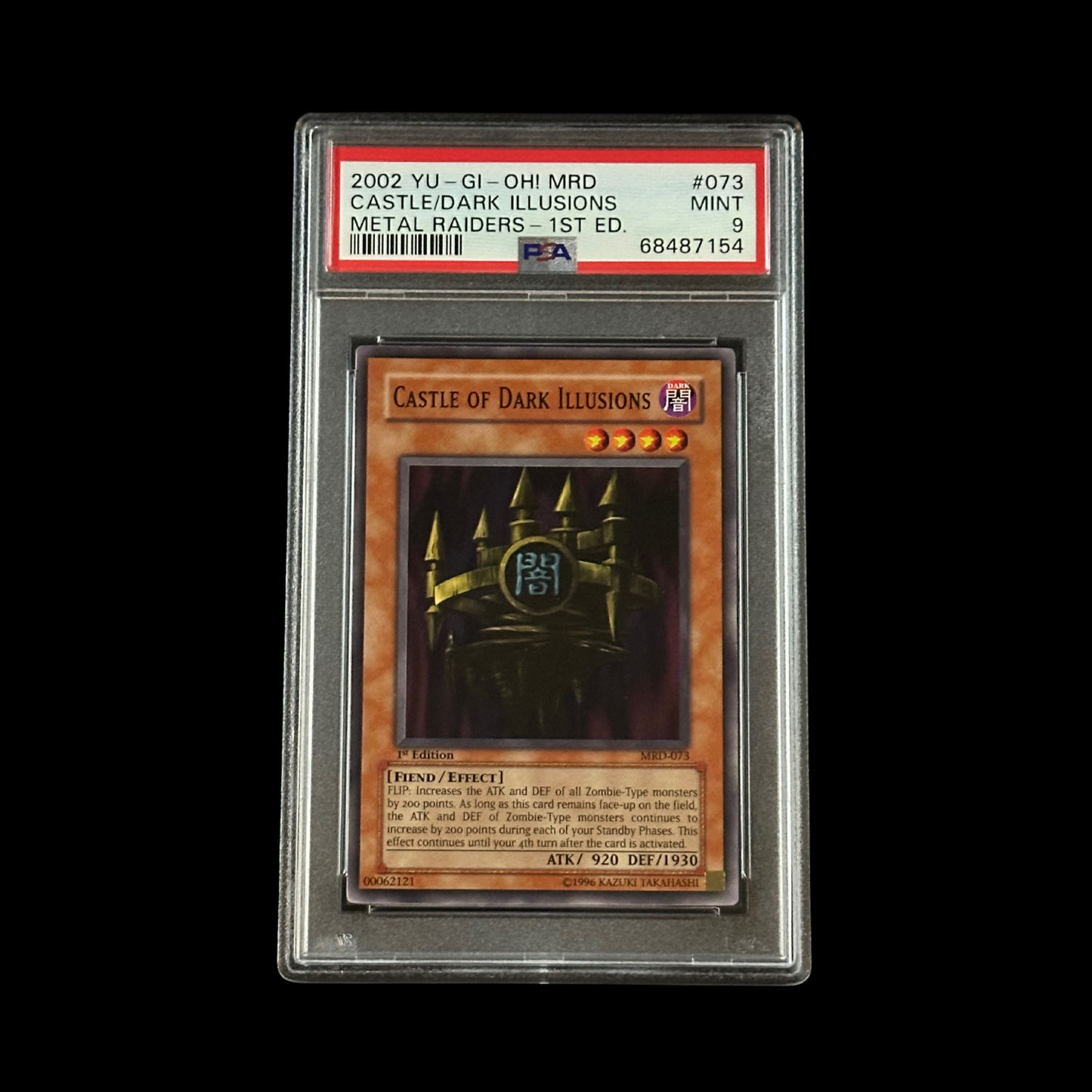 Yu-Gi-Oh! Slab Castle Of Dark Illusions Metal Raiders 1st Edition MRD-073 PSA 9 Mint 2002