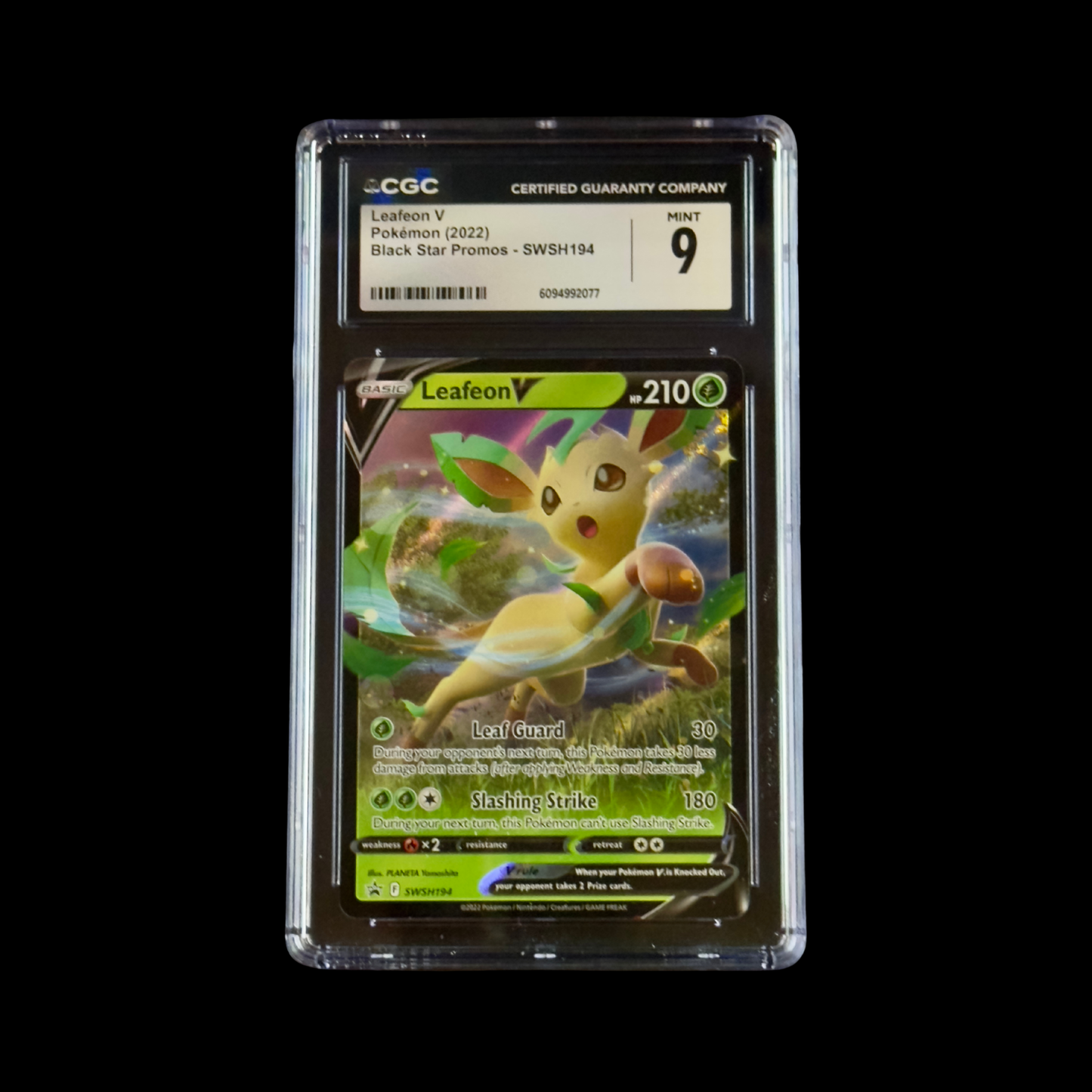 Pokemon Slab Leafeon V 194/BSP CGC 9 Mint 2022