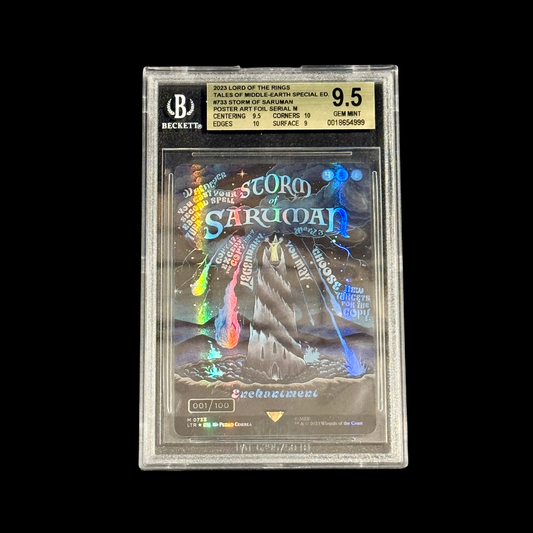 MTG Magic The Gathering Slab Storm Of Saruman Serialized 001/100 Bgs 9.5 LOTR