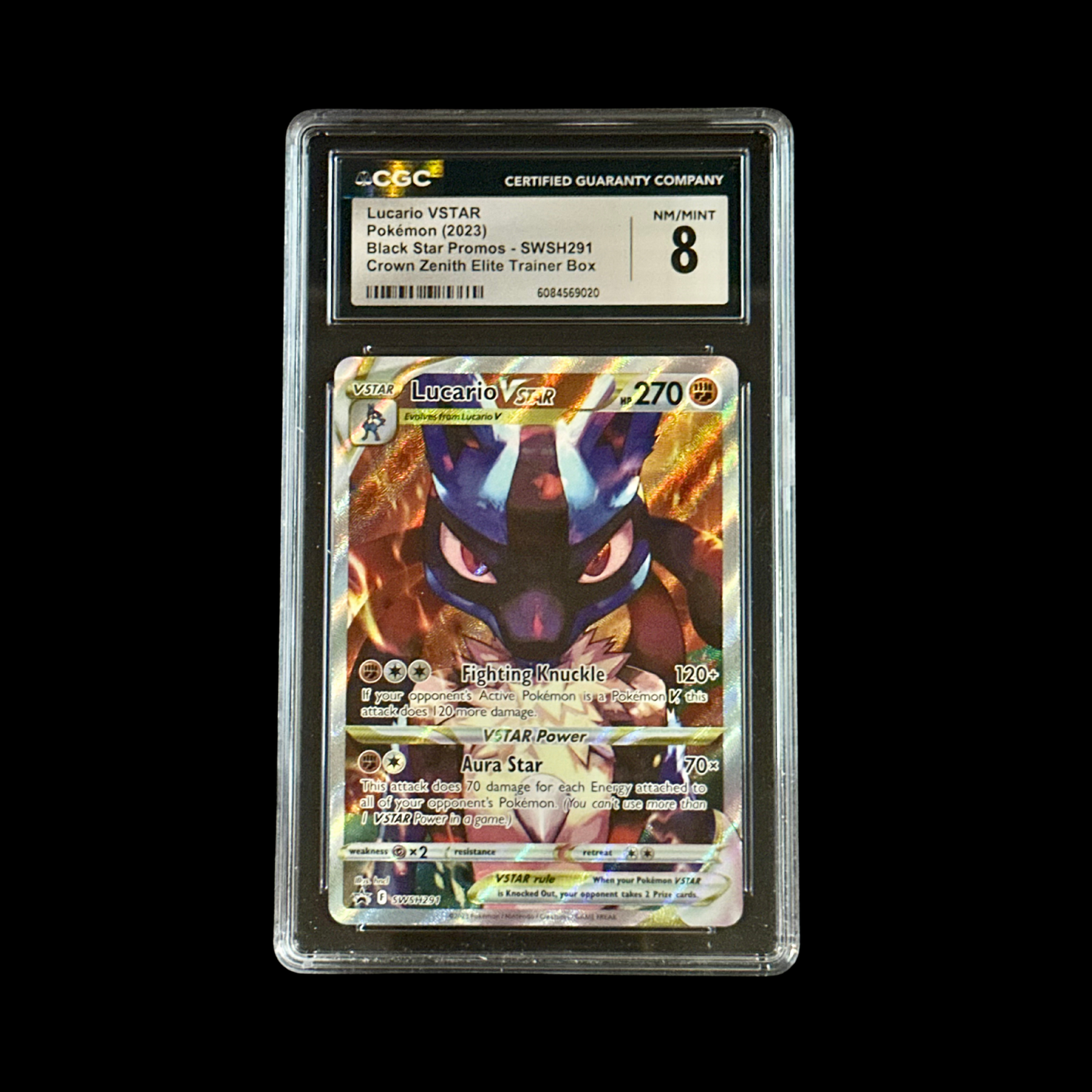 Pokemon Slab Lucario VSTAR SWSH291 CGC 8 NM 2023