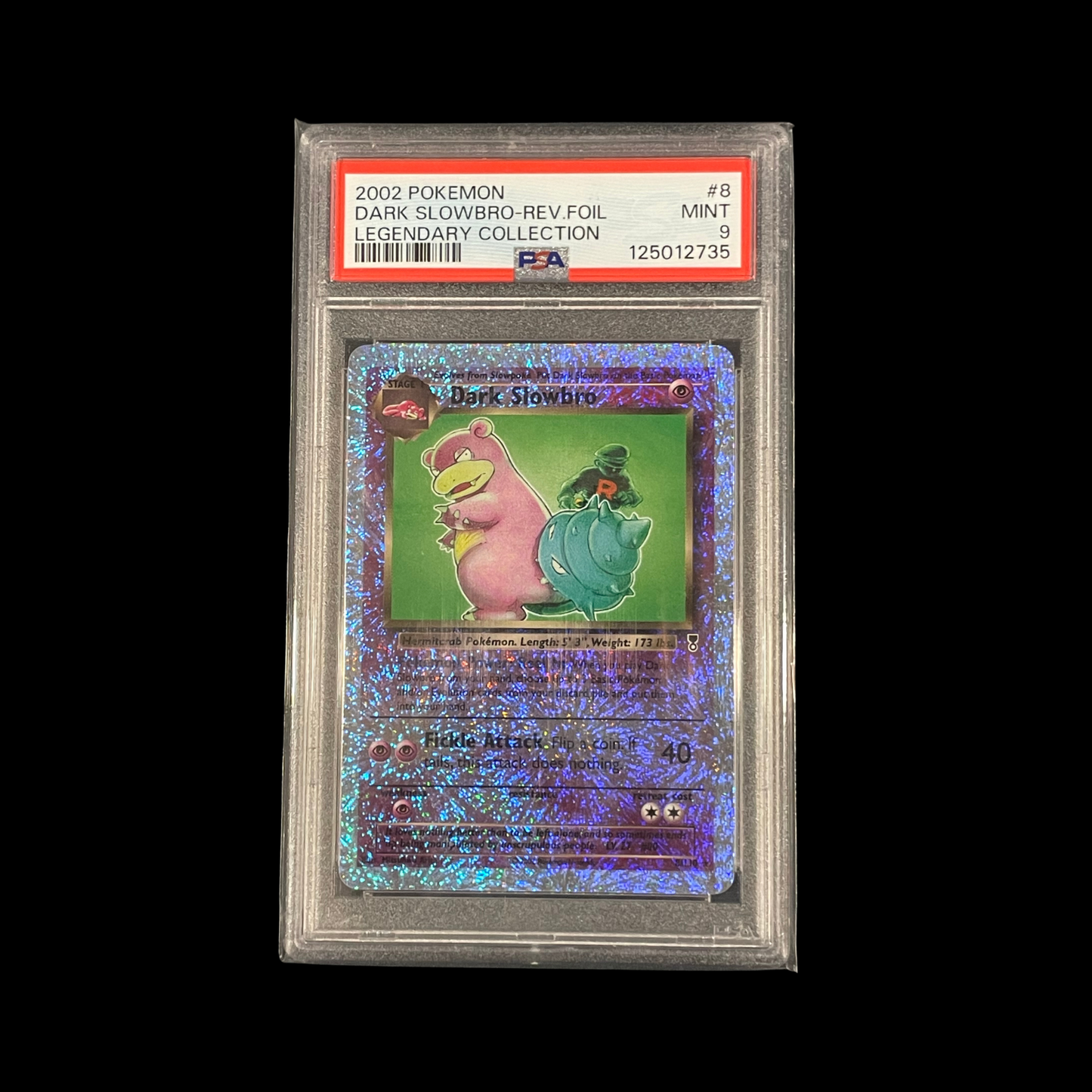 Pokemon Slab Slowbro 8 Reverse Holo PSA 9 Mint 2002