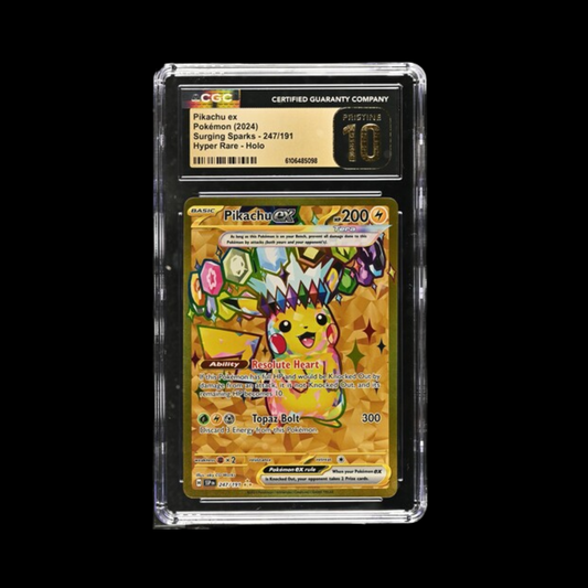 Pokemon Slab Pikachu 247 2024 CGC Pristine 10