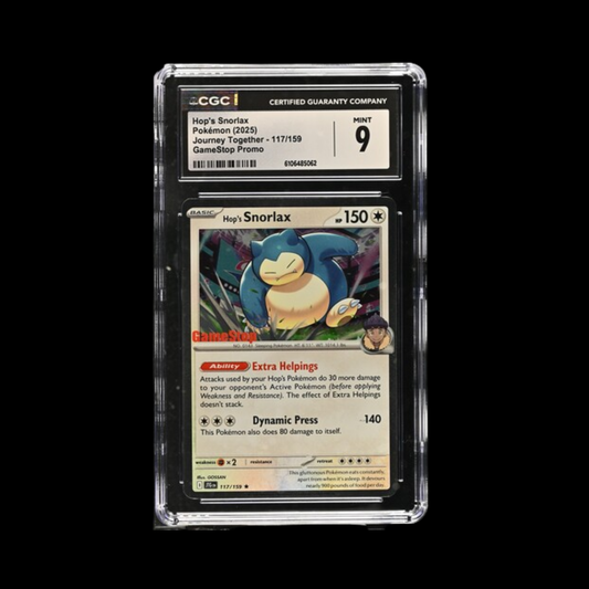 Pokemon Slab Hop's Snorlax Gamestop 117 2025 CGC 9 Mint