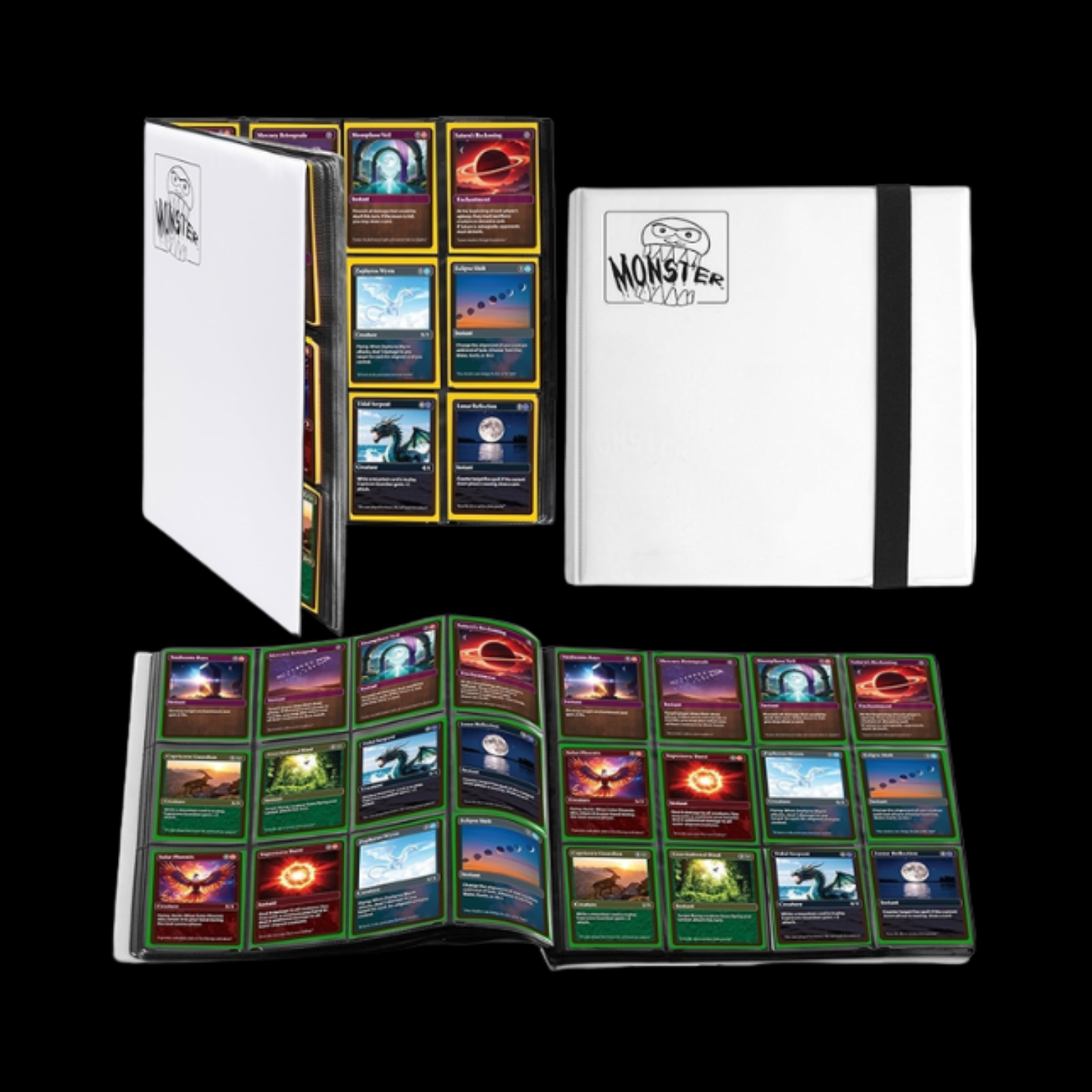 Mega Monster Binder White Matte 9 Pocket 720x Cards