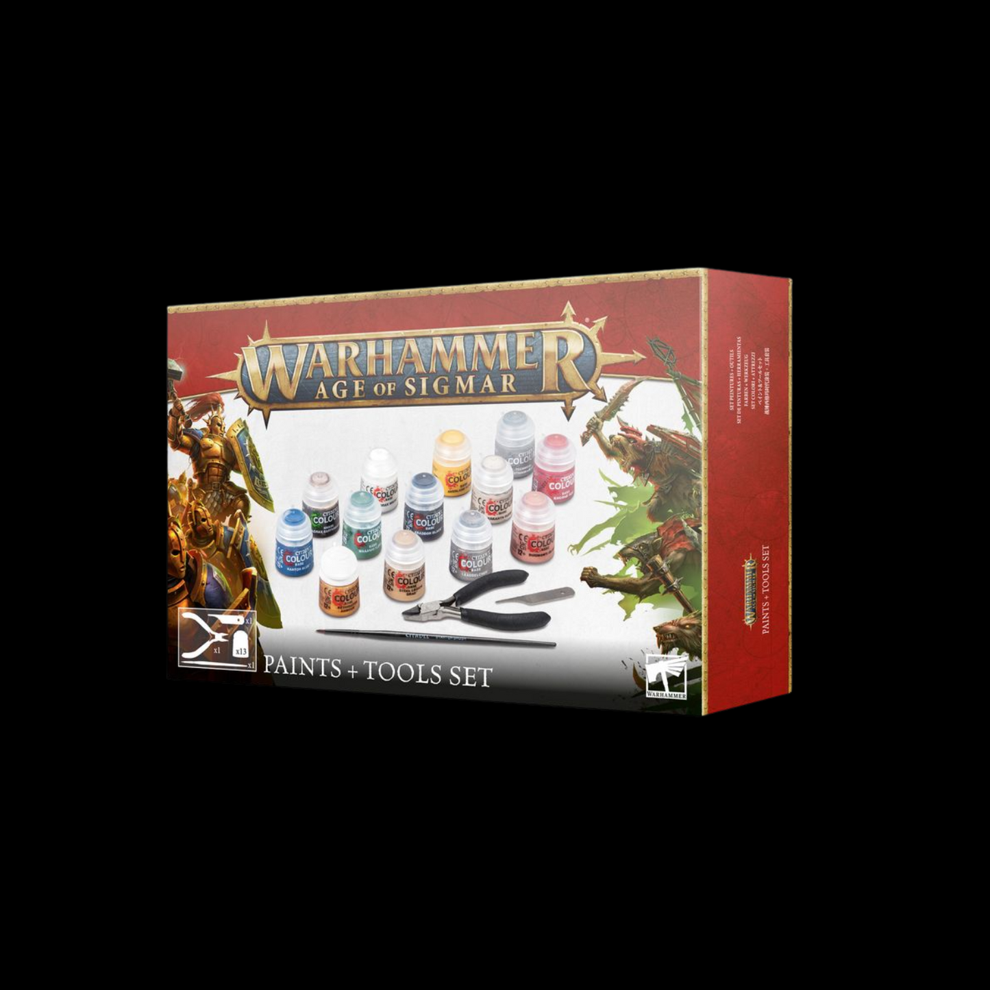 Warhammer Age Of Sigmar Paints + Tools Set