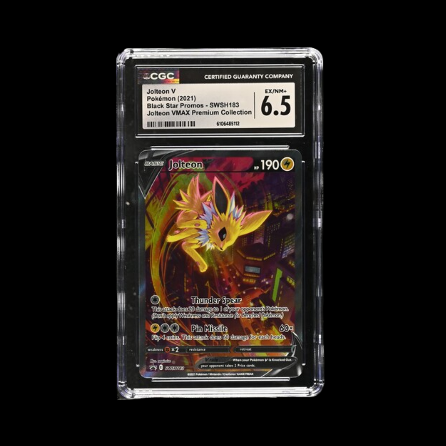 Pokemon Slab Jolteon 183 2021 CGC 6.5 Ex/Nm+