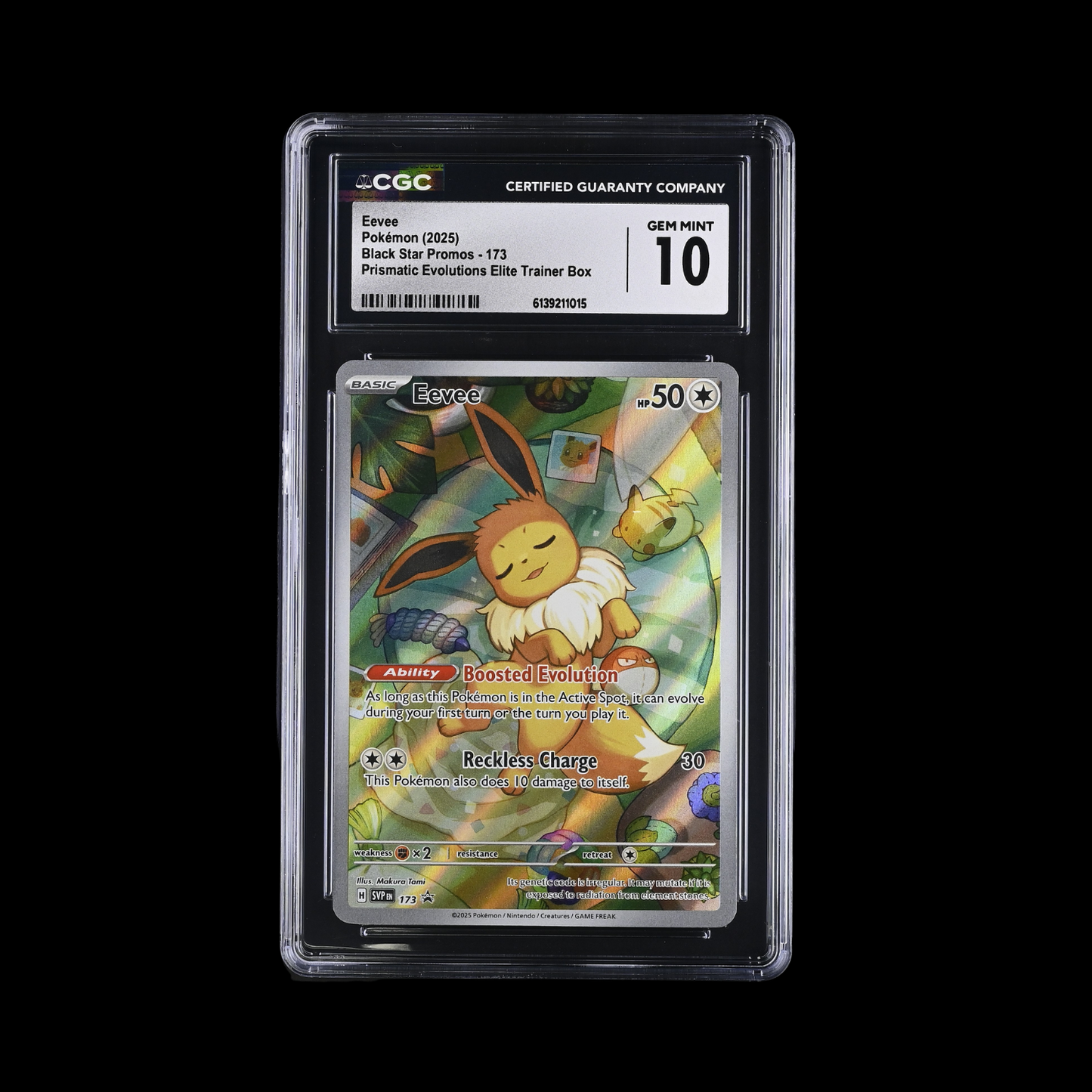 Pokemon Slab Eevee 173 CGC 10 Gem 2025