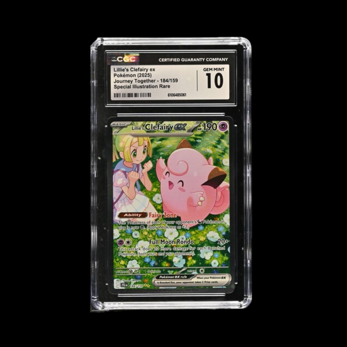 Pokemon Slab Lillie's Clefairy 184 2025 CGC 10 Gem Mint