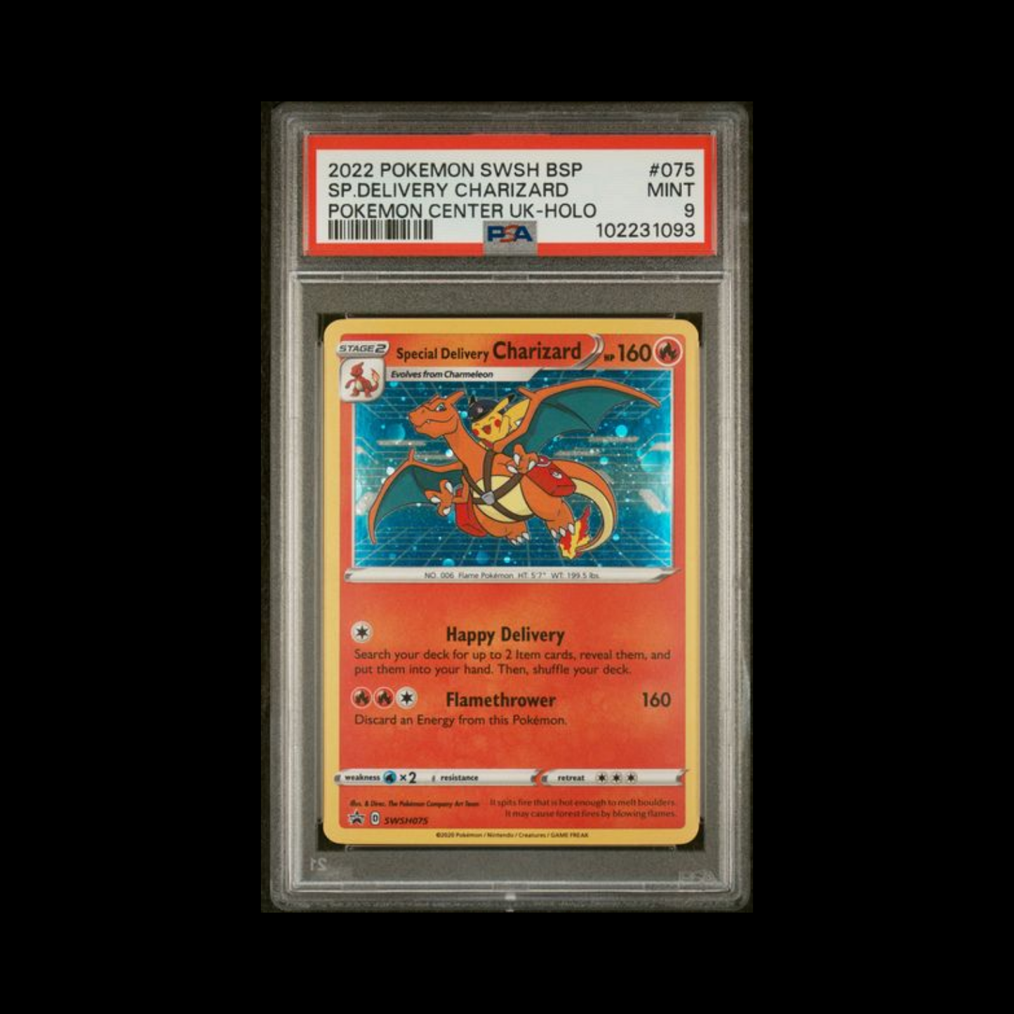 Pokemon Slab Special Delivery Charizard 075 PSA 9 Mint 2022
