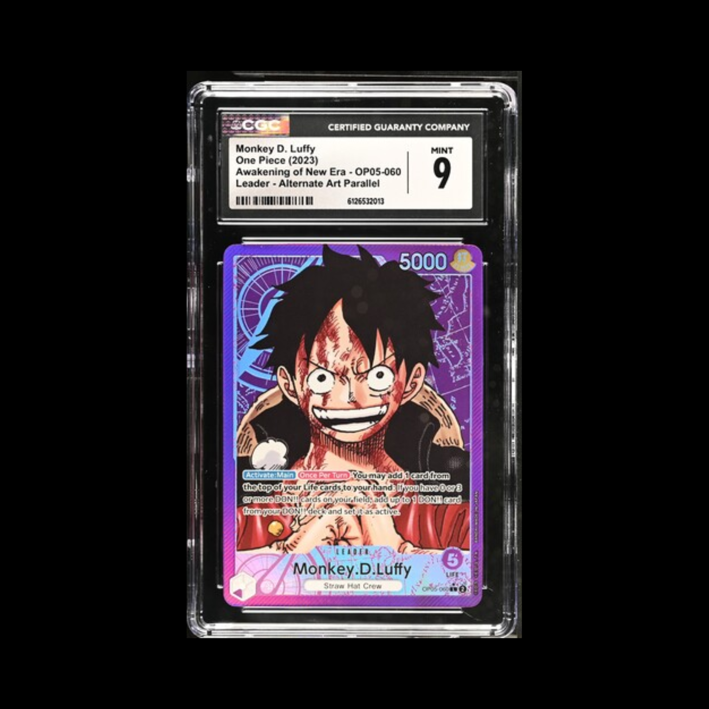 One Piece Slab Monkey D. Luffy OP05-060 CGC 9 Mint 2023