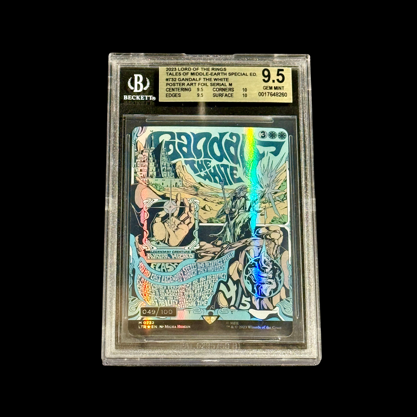 MTG Magic The Gathering Slab Gandalf The White Serialized 049/100 BGS 9.5 LOTR