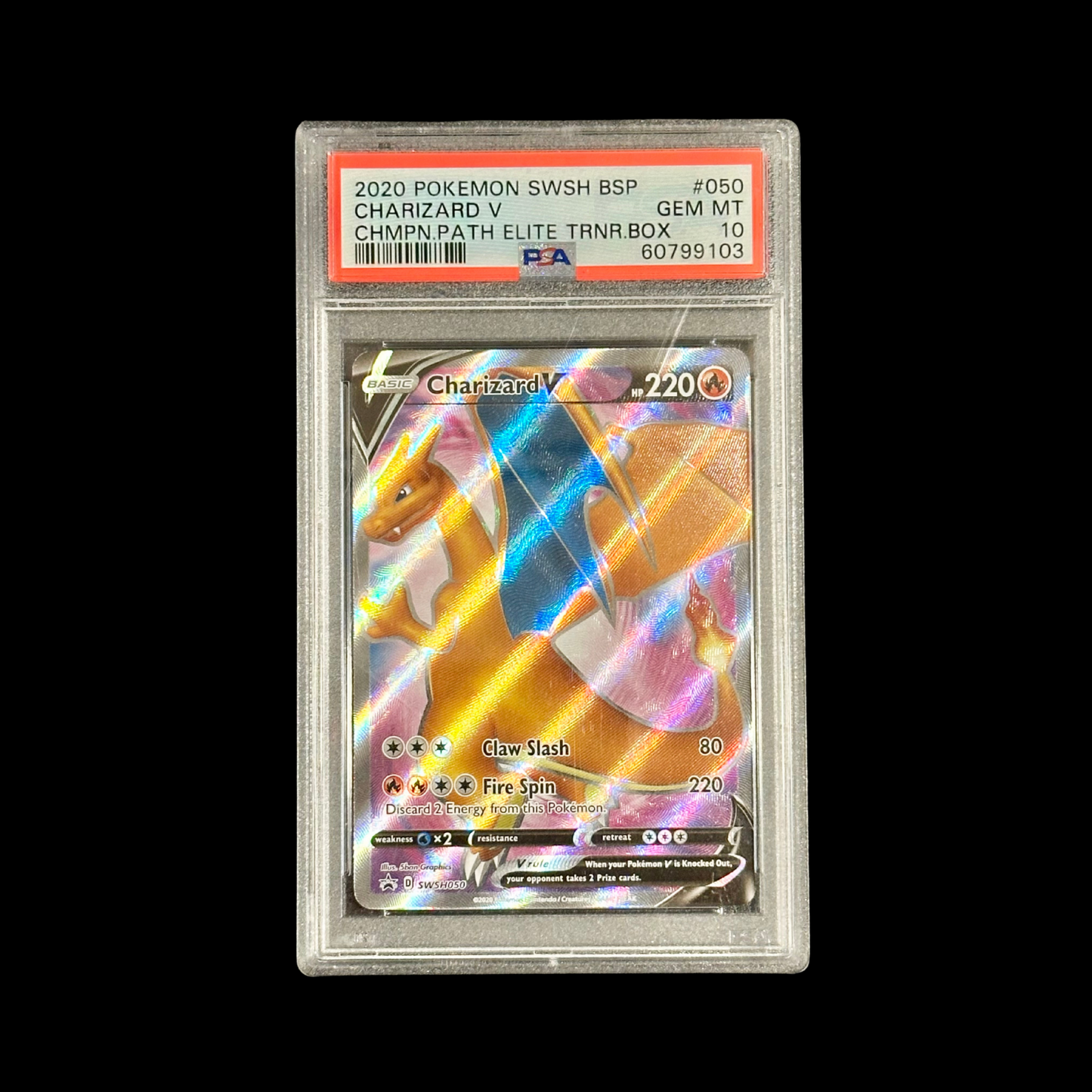 Pokemon Slab Charizard V SWSH50 PSA 10 Gem 2020