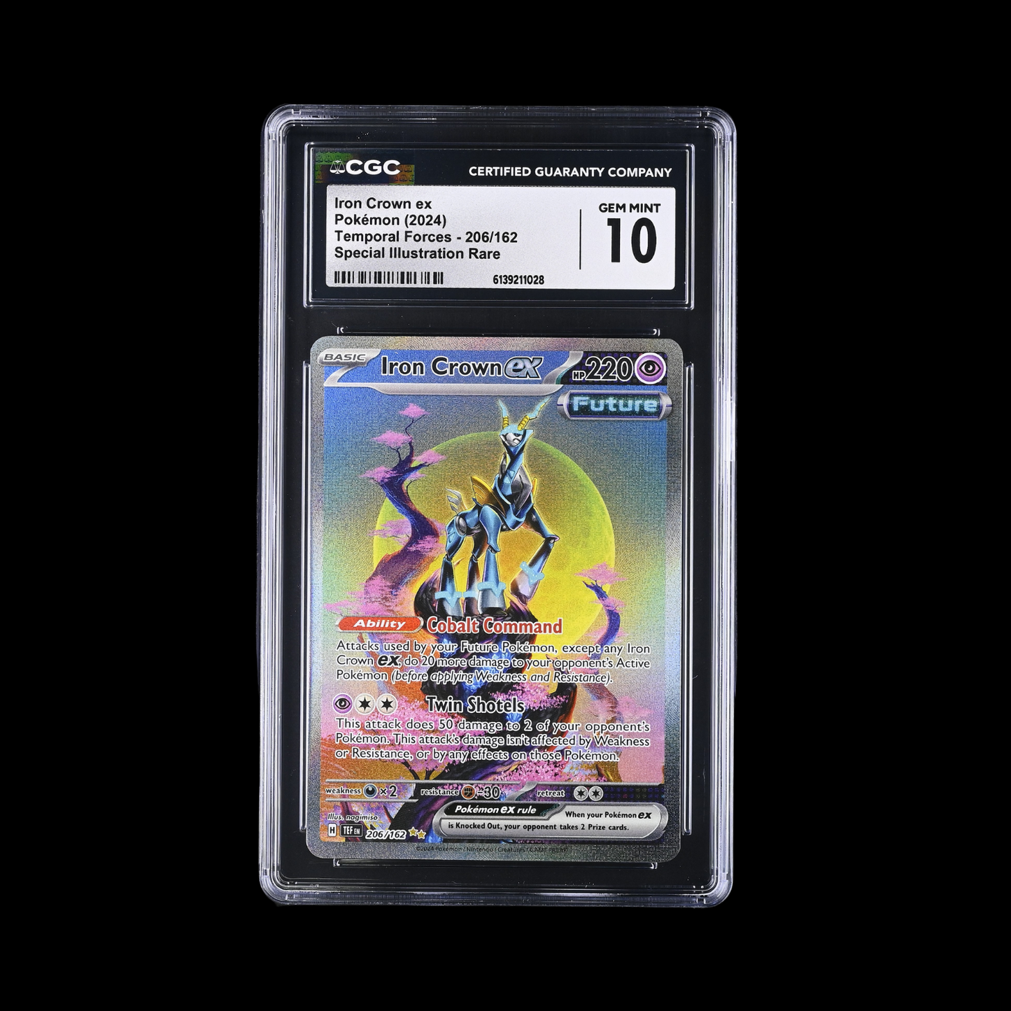 Pokemon Slab Iron Crown EX 206 CGC 10 Gem 2024
