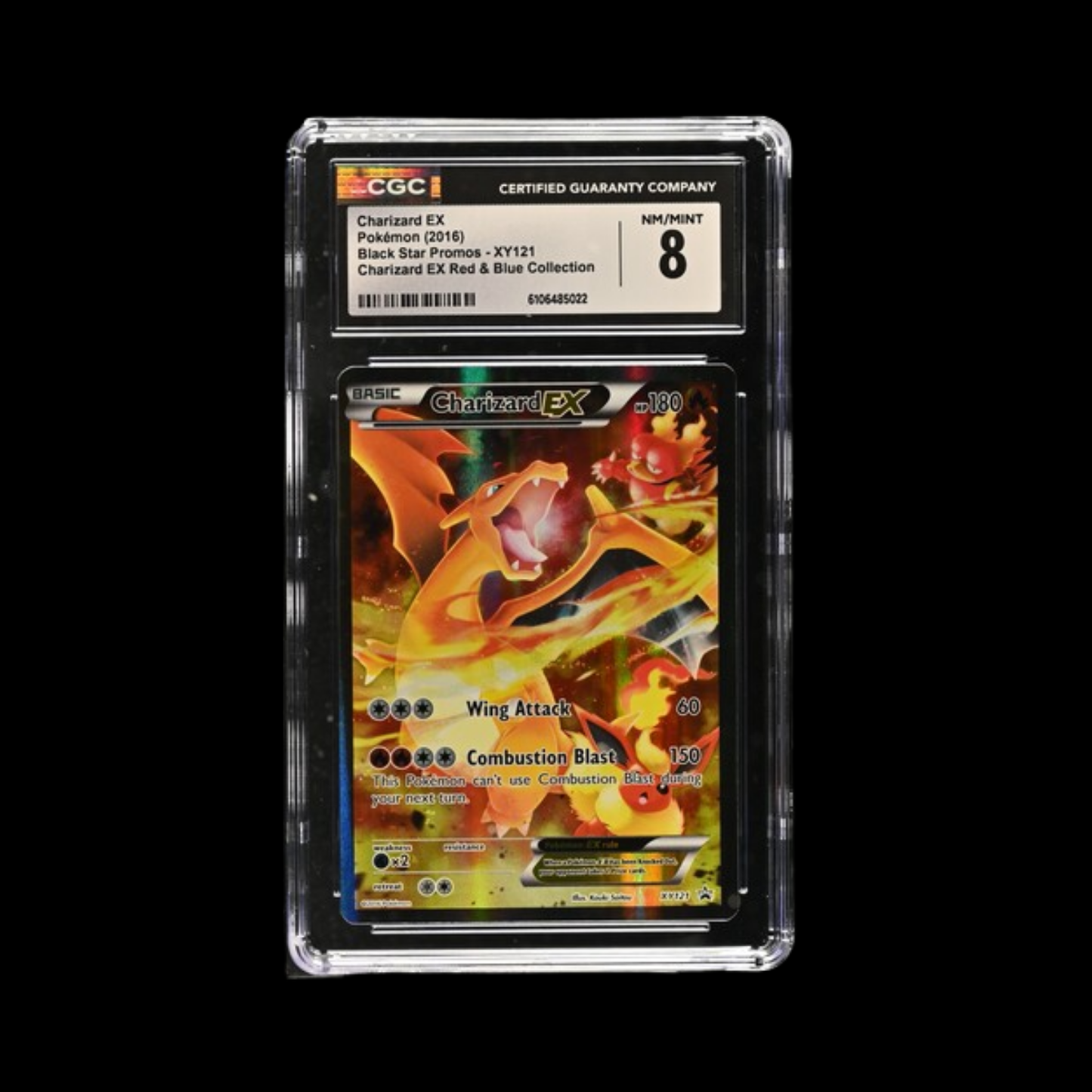 Pokemon Slab Charizard XY121 2016 CGC 8 Nm/Mint