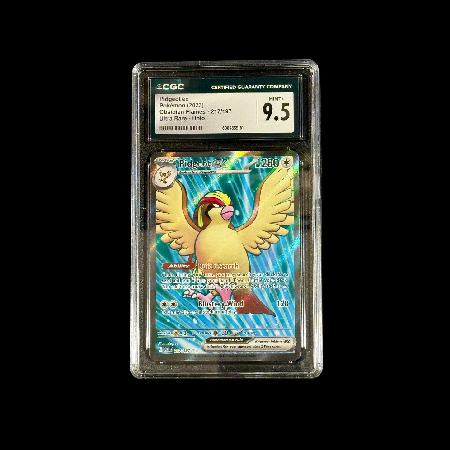 Pokemon Slab Pidgeot Ex 217/197 CGC 9.5 NM 2023