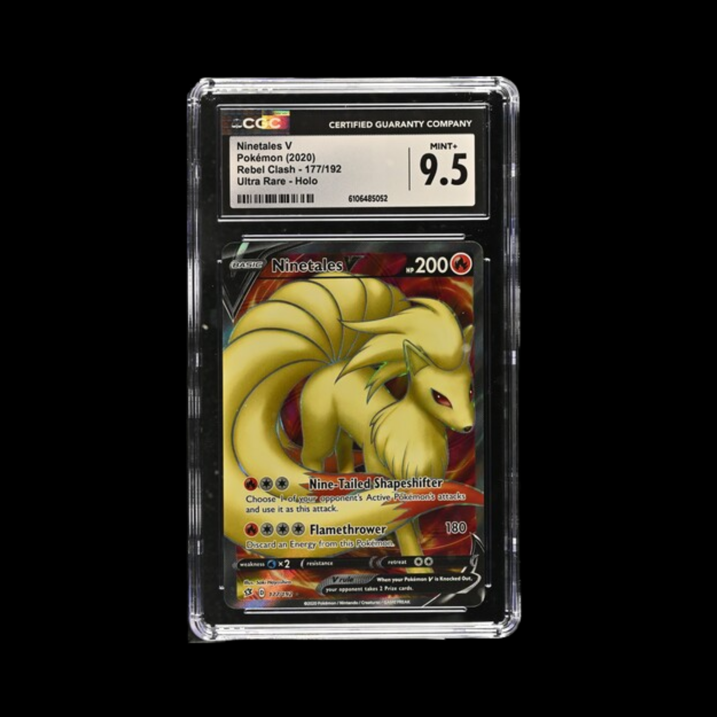 Pokemon Slab Ninetales 177 2020 CGC 9.5 Mint+