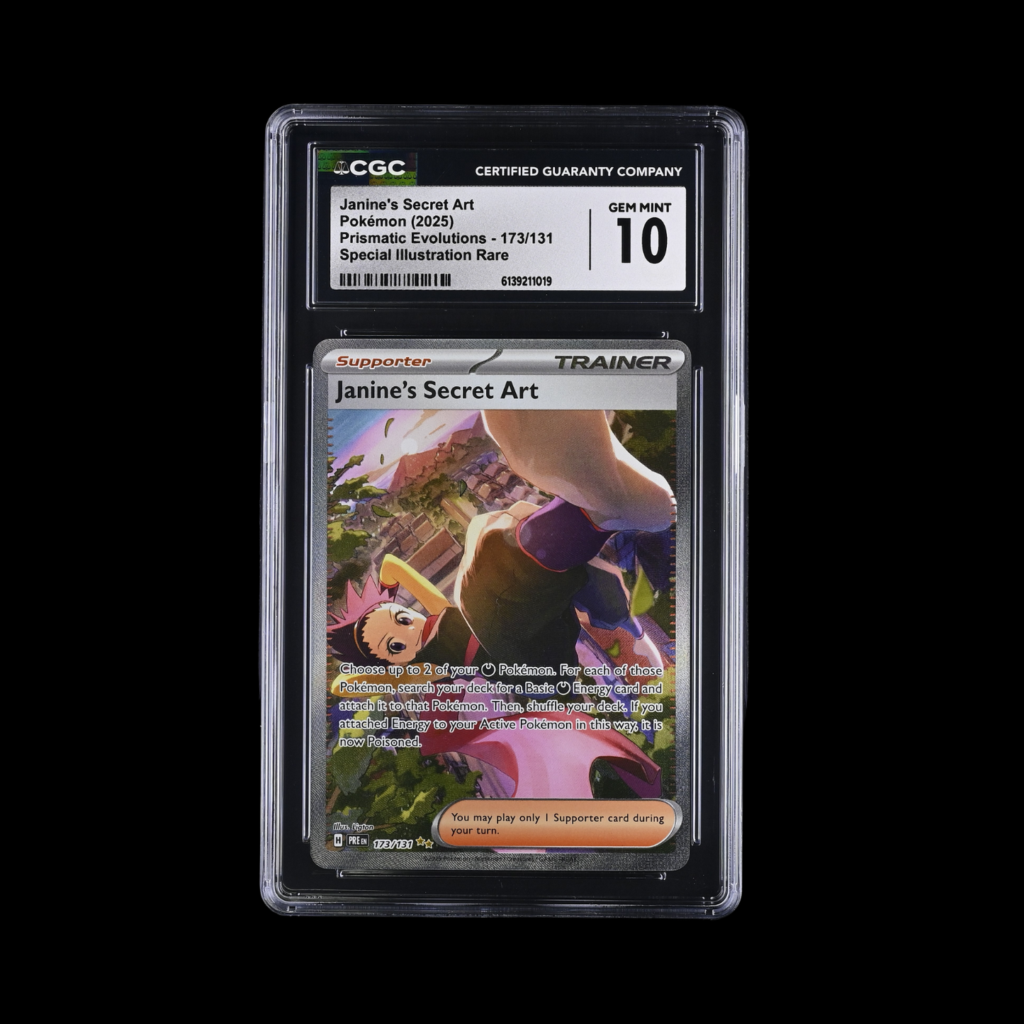 Pokemon Slab Janine's Secret Art 173 CGC 10 Gem 2025