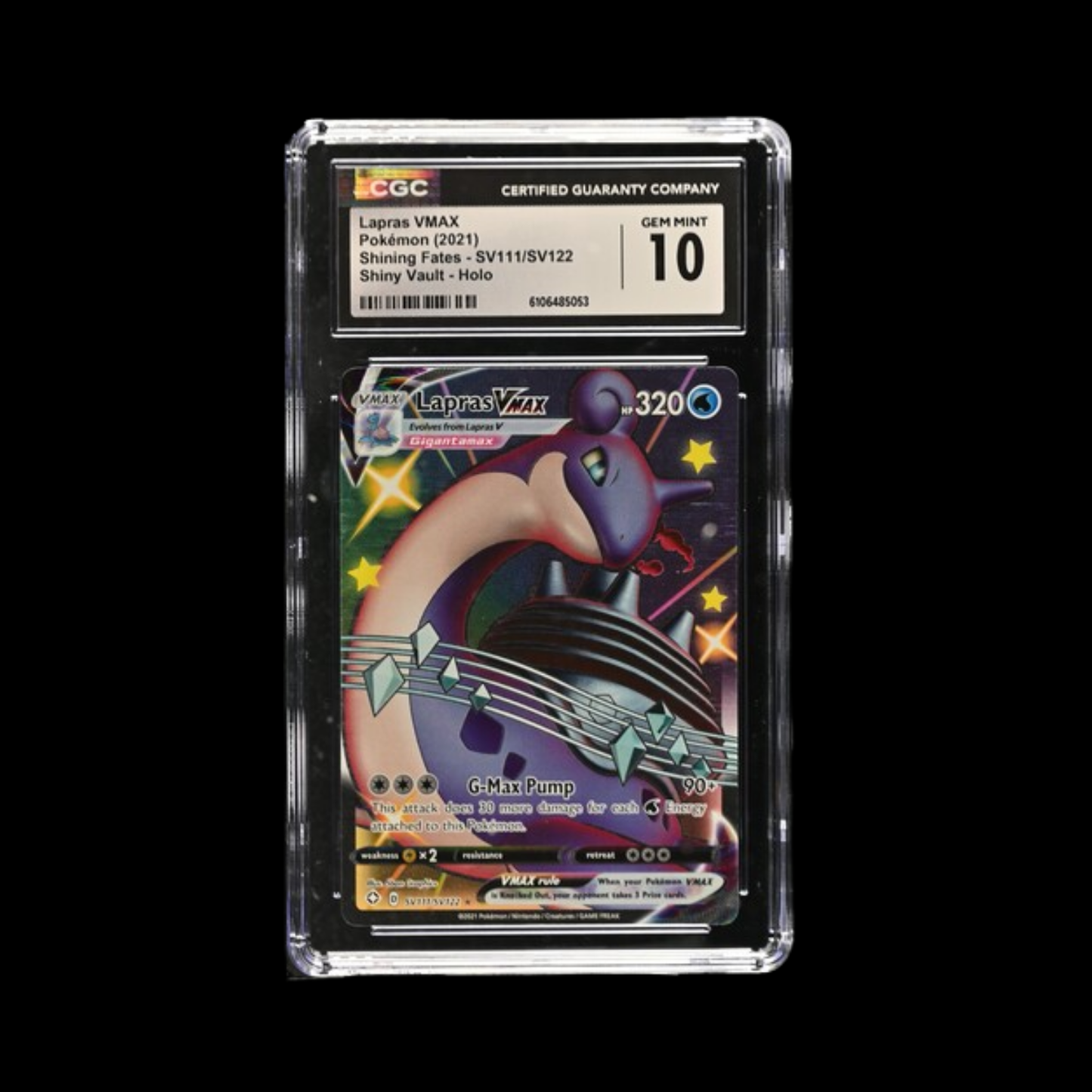 Pokemon Slab Lapras SV111 2021 CGC 10 Gem Mint