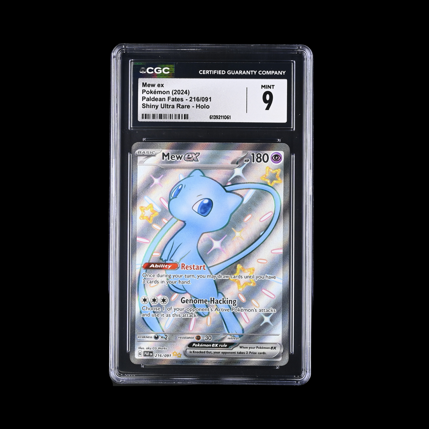 Pokemon Slab Mew EX 216 CGC 9 Mint 2024