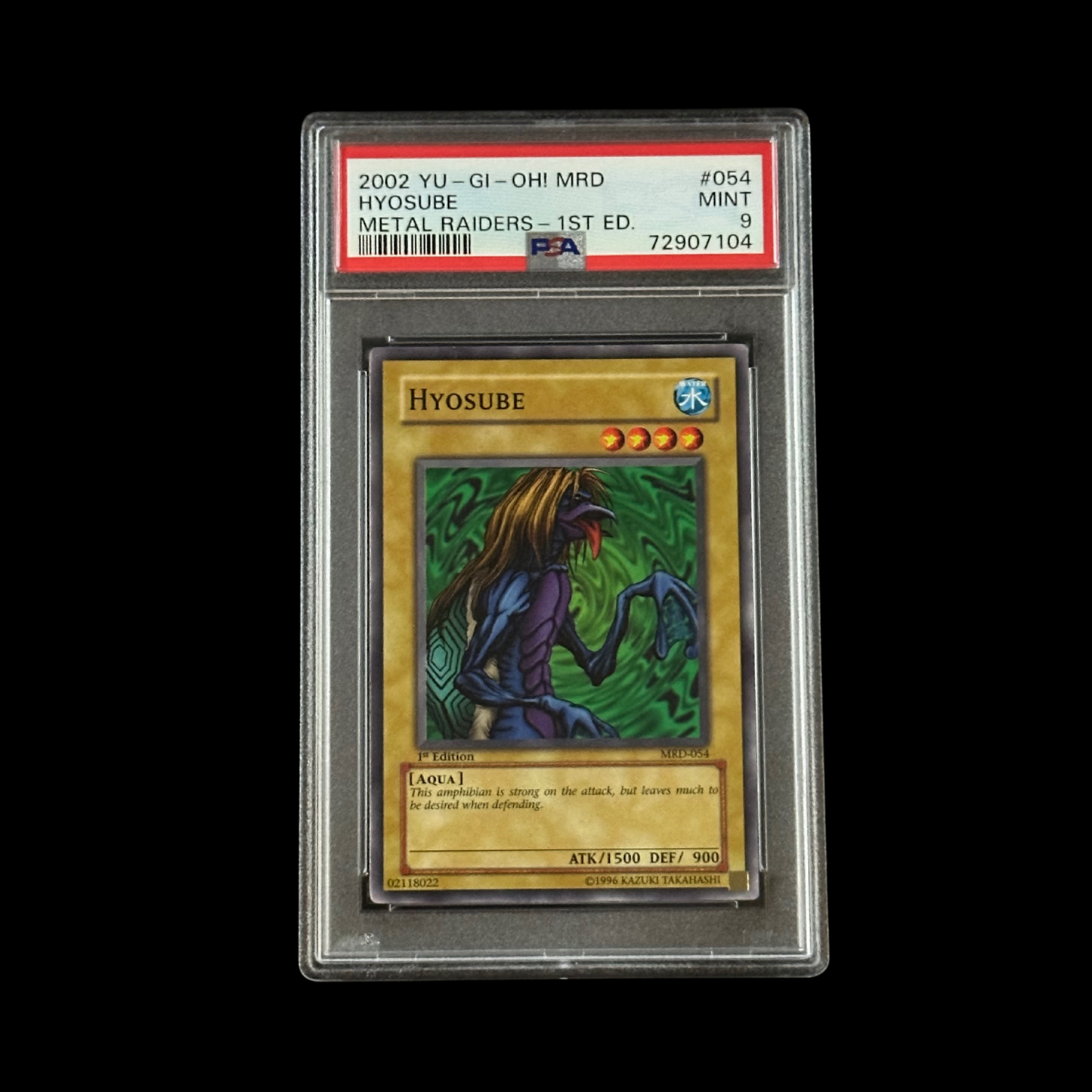 Yu-Gi-Oh! Slab Hyosube Metal Raiders 1st Edition MRD-054 PSA 9 Mint 2002