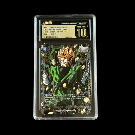 Dragon Ball Super Fusion World Slab Son Gohan Adolescence FB03-039 CGC Pristine 10 2025