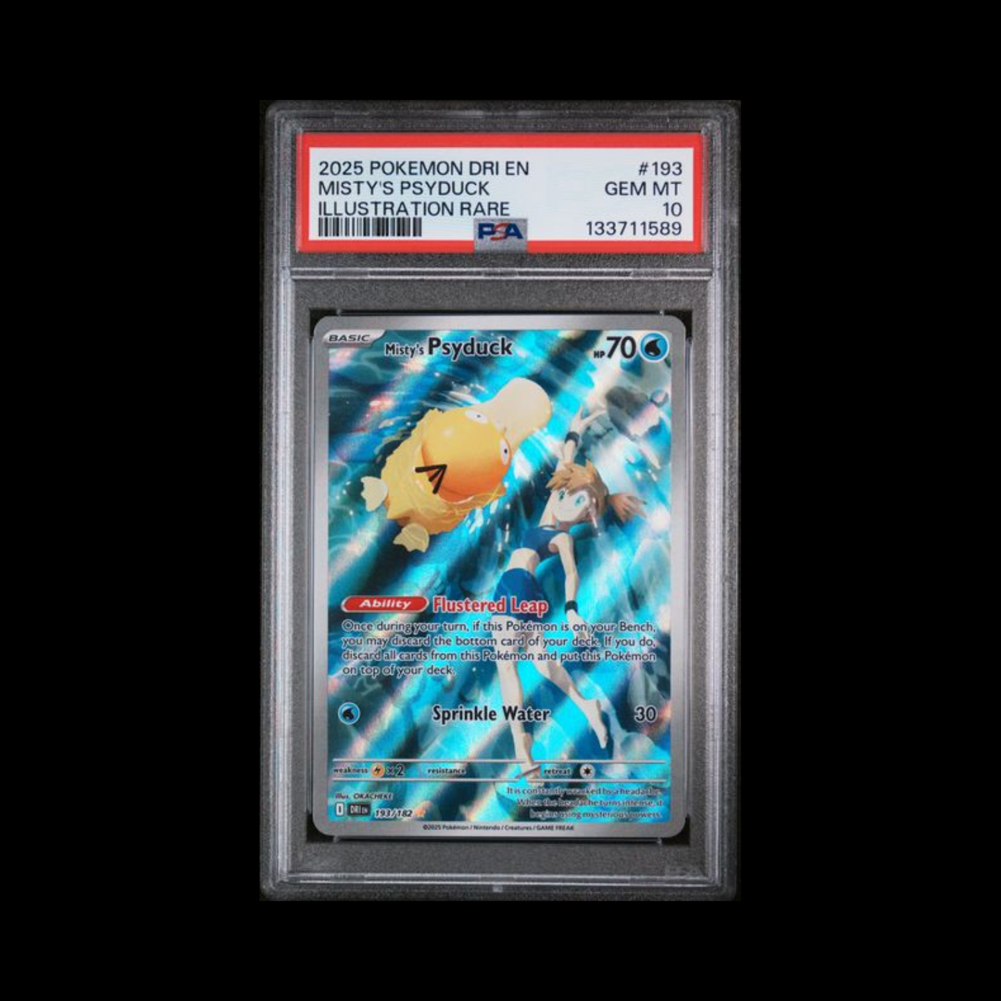 Pokemon Slab Misty's Psyduck 193 PSA 10 Gem 2025