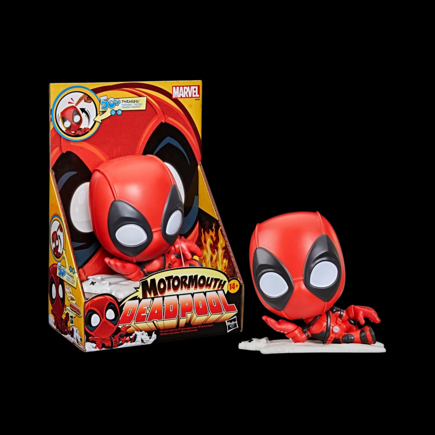 Marvel Motormouth Deadpool, 5 Inch, Electronic Talking Toy with Lights, Sound Effects, & 50+ Phrases