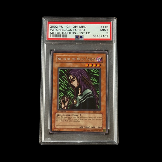 Yu-Gi-Oh! Slab Witch Of The Black Forest Metal Raiders 1st Edition MRD-116 PSA 9 Mint 2002