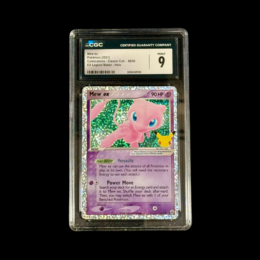 Pokemon Slab Mew Ex 88/92 CGC 9 NM 2021