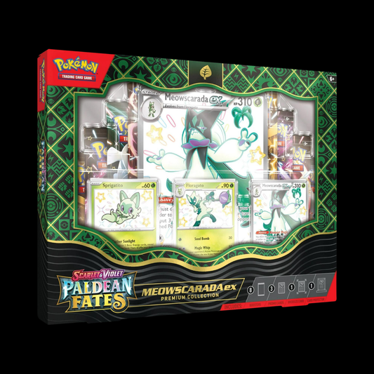 Pokemon Paldean Fates Meowscarada EX Premium Collection Box