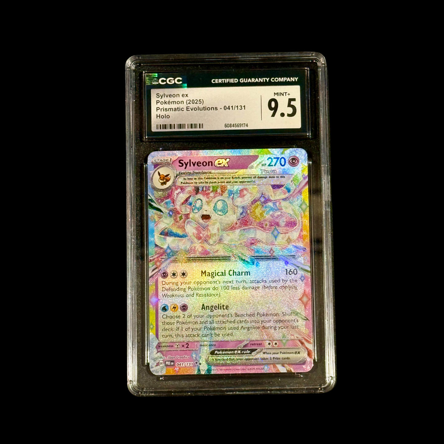 Pokemon Slab Sylveon Ex 045/131 CGC 9.5 NM 2025