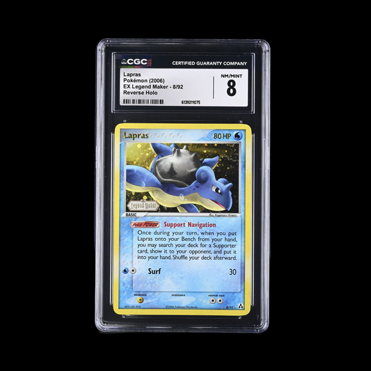 Pokemon Slab Lapras 8 Reverse Holo CGC 8 Near Mint 2006