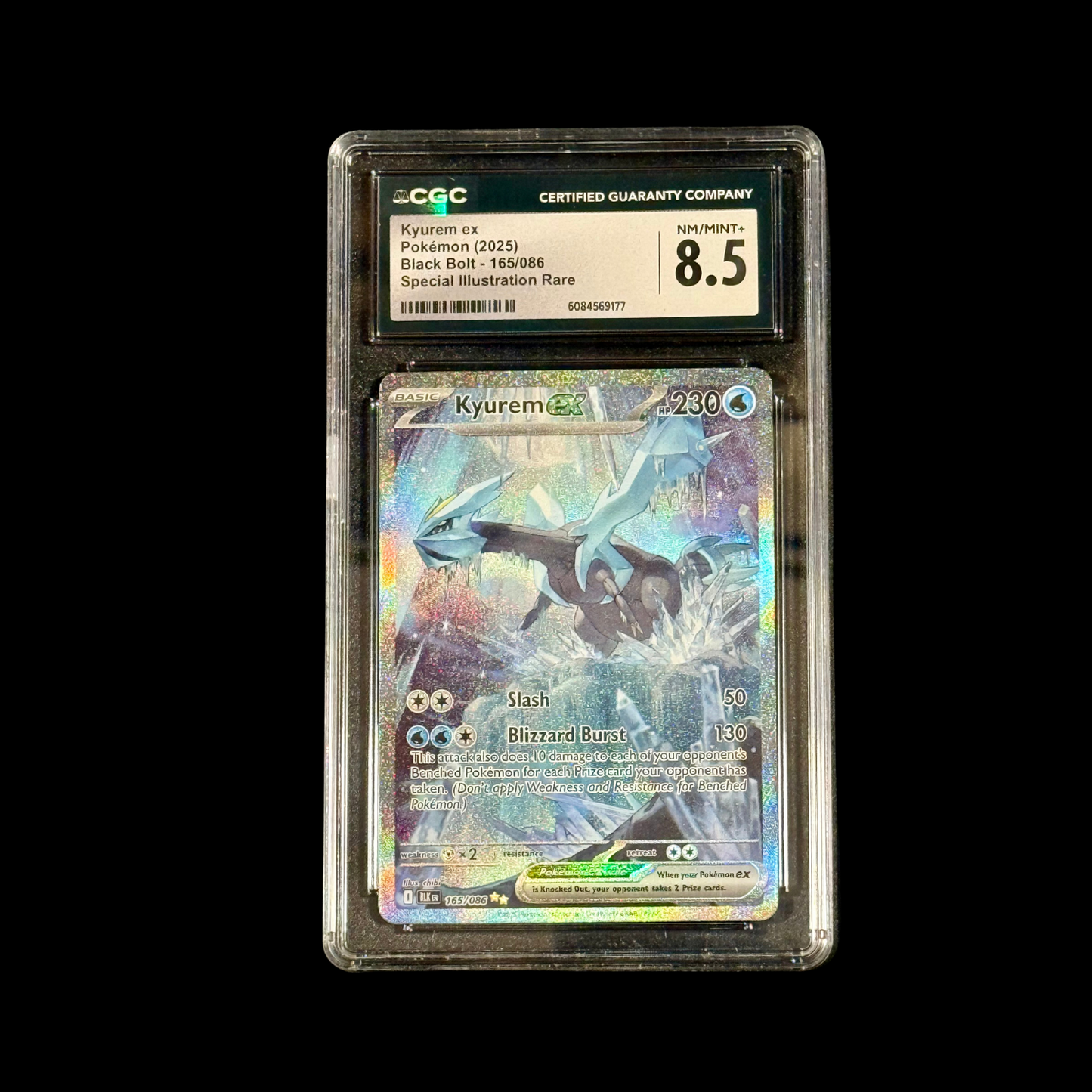 Pokemon Slab Kyurem Ex 165/086 CGC 8.5 NM 2025