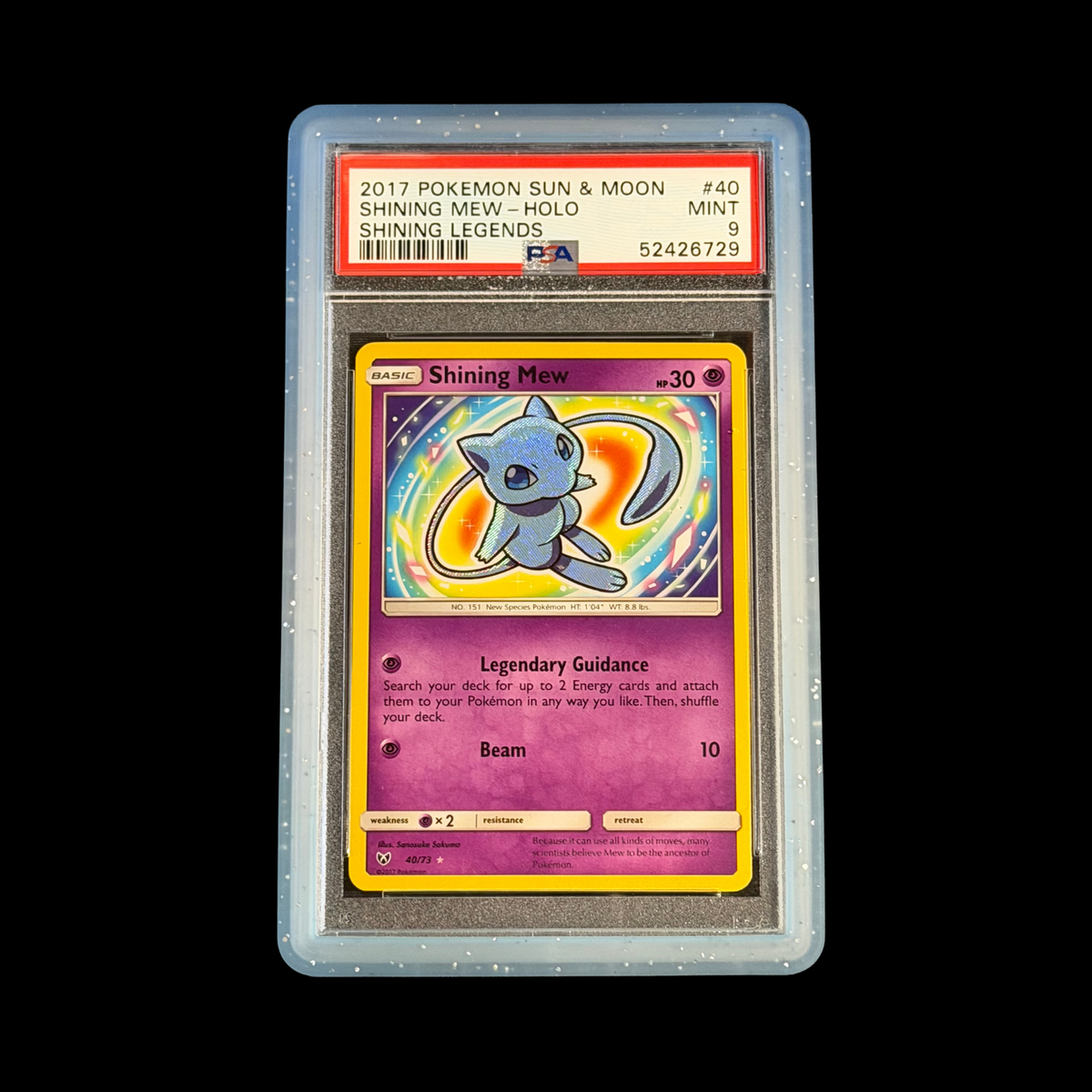 Pokemon Slab Shining Mew 40 PSA 9 Mint 2017