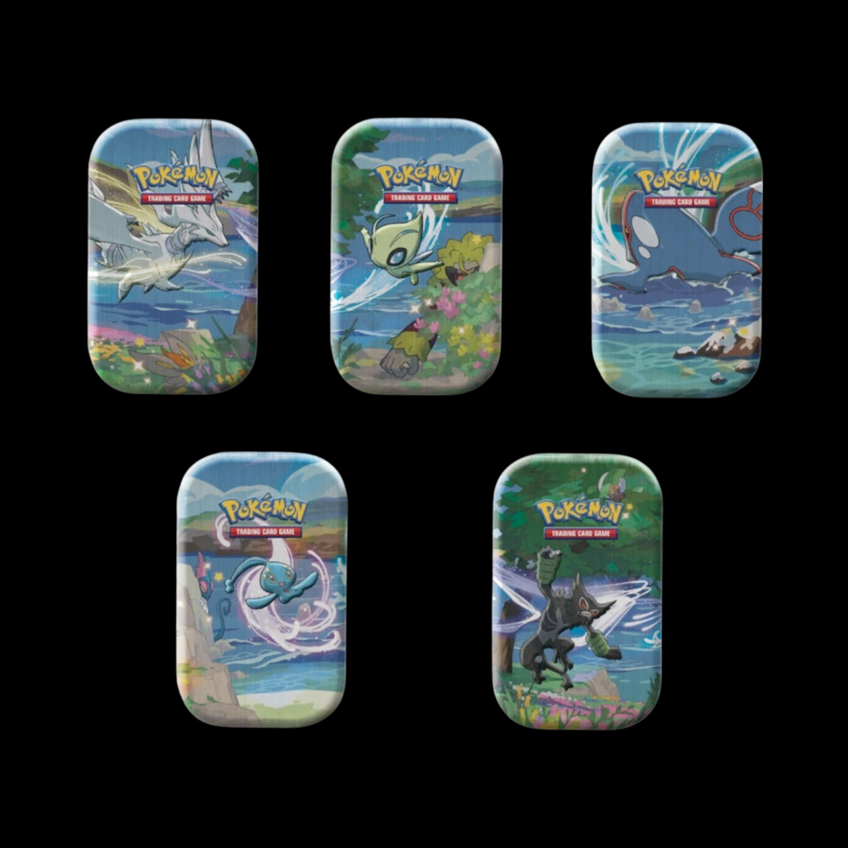 Pokemon Shining Fates Mini Tins x5 Art Set