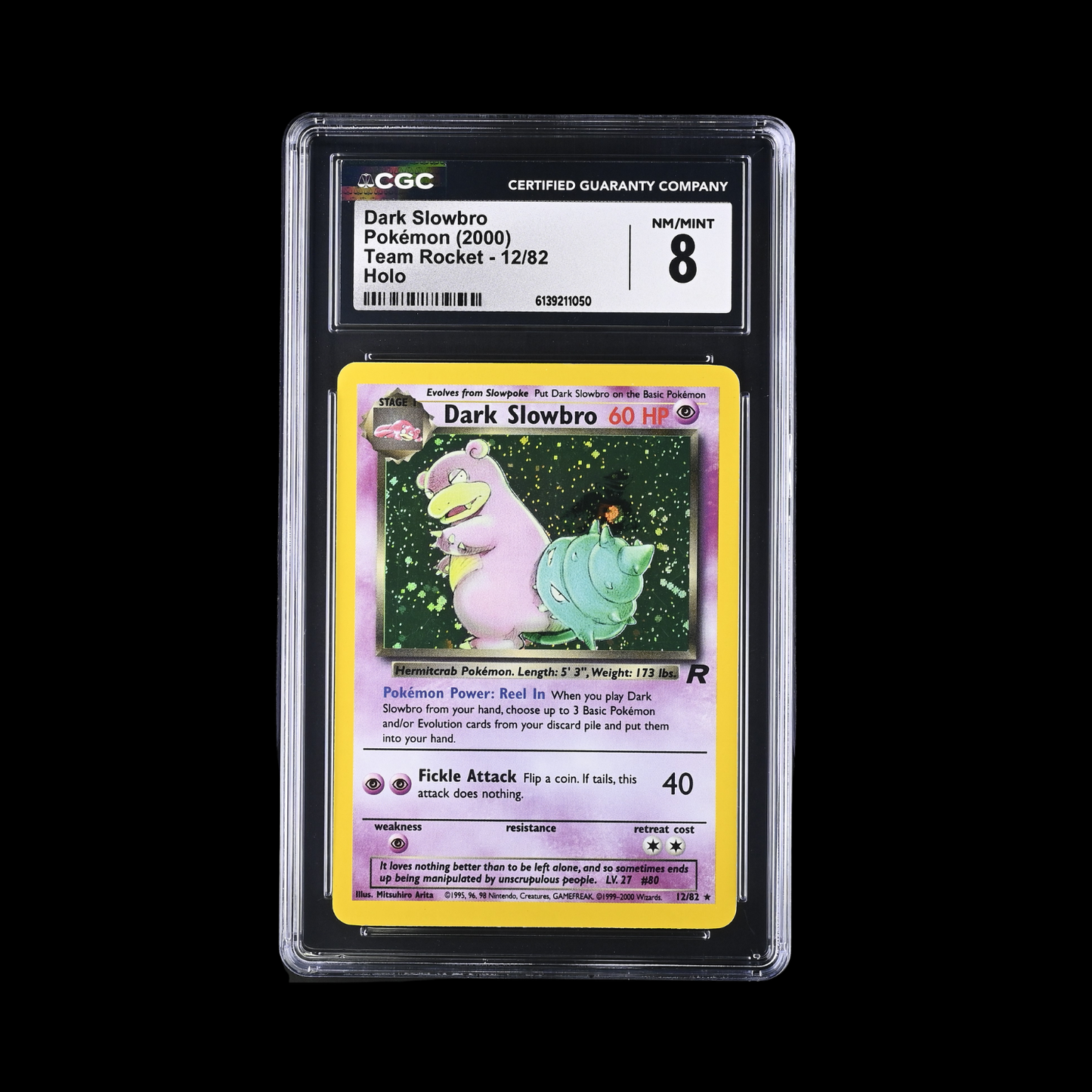 Pokemon Slab Dark Slowbro 12 Holo CGC 8 Near Mint 2000