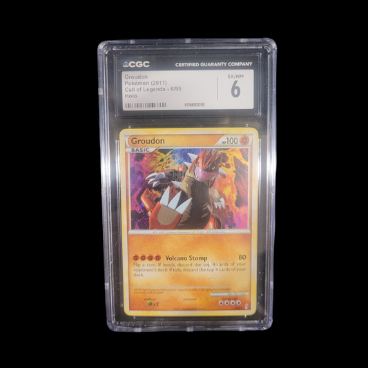 Pokemon Slab Groudon 6 CGC 6 EX-NM 2011