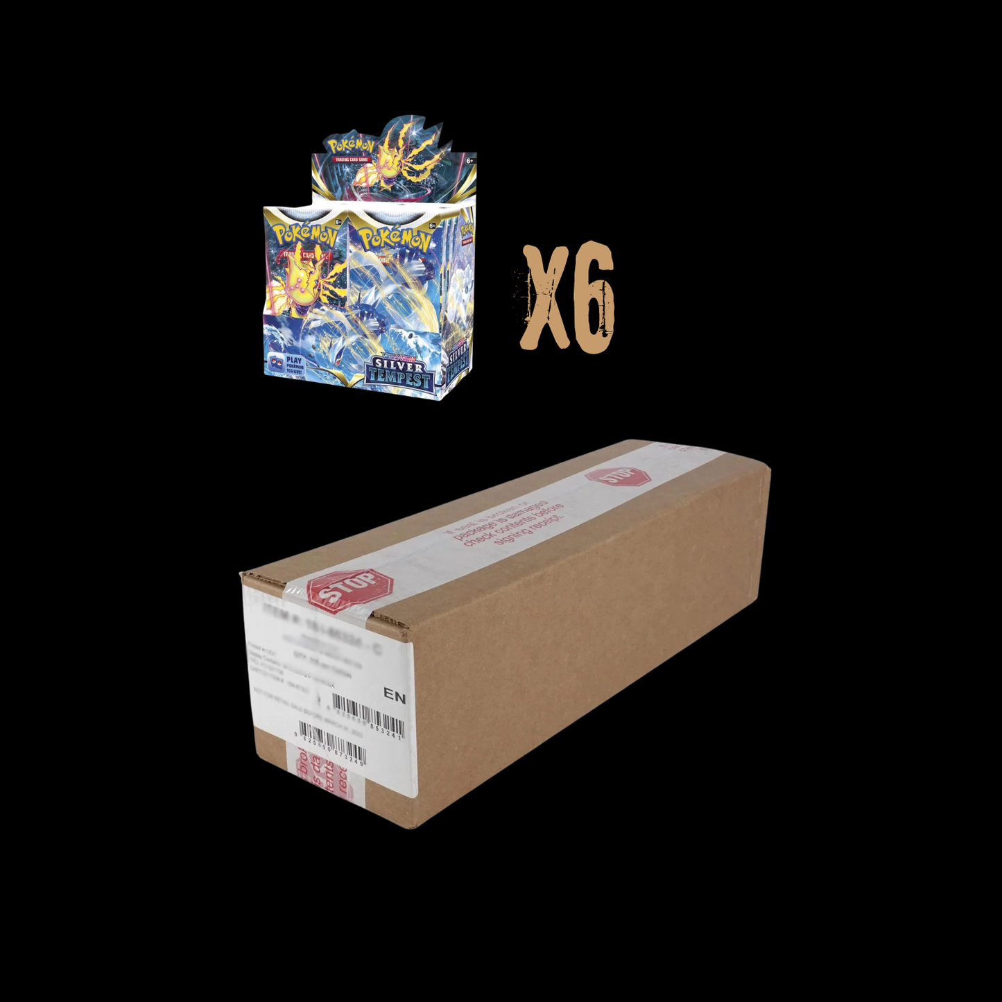 Pokemon Sword & Shield Silver Tempest 6x Booster Box Sealed Case
