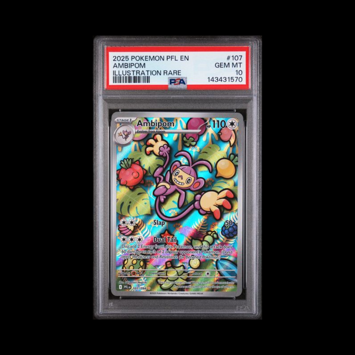 Pokemon Slab Ambipom 107 PSA 10 Gem 2025