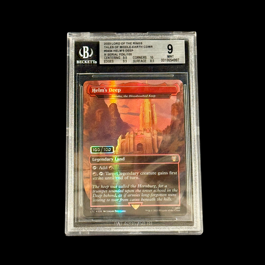 MTG Magic The Gathering Slab LOTR Helm's Deep Serialized 100/100 BGS 9 Mint 2023